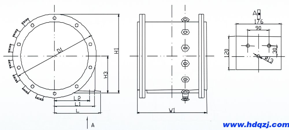 BDK61隔爆型電氣控制箱外形安裝尺寸圖 BDK61隔爆型電氣控制箱外形安裝尺寸圖
